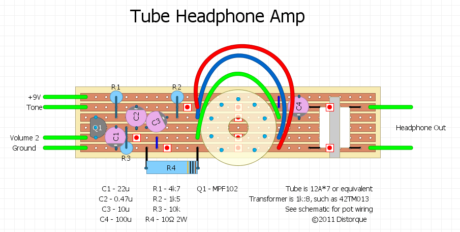 12AX7 Headphone Amp layout a114de9bfa7c