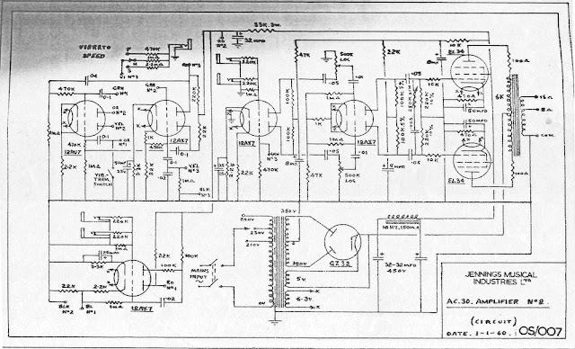 VOX AC30, NO2. OS/007 1960 (CATHODE BIASED) VOX AC30, NO2. OS/007 1960 (CATHODE BIASED)