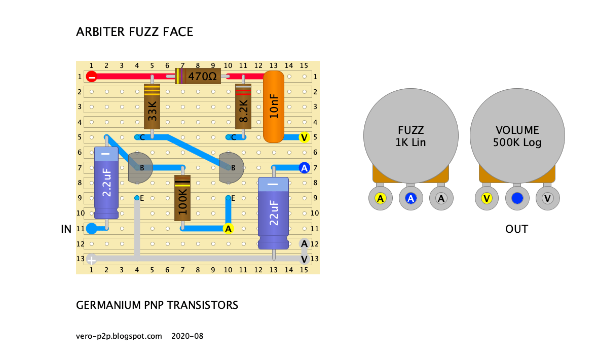 ARBITER Fuzz Face P2P Layout d09769b6b9ba