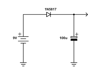 Diode in series with supply voltage Diode in series with supply voltage