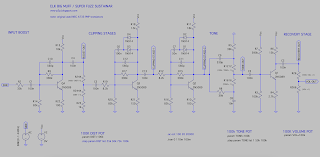 ELK SUPER FUZZ SUSTAINAR - SCHEMATIC