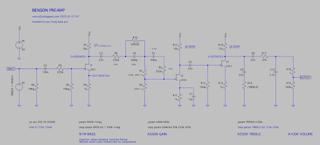 BENSON PREAMP - MODDED SCHEMATIC LTSPICE RESULTS BENSON PREAMP - MODDED SCHEMATIC LTSPICE RESULTS