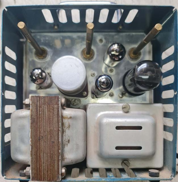 AWA MODEL PA806 PA AMPLIFIER - internal photo of valves AWA MODEL PA806 PA AMPLIFIER - internal photo of valves