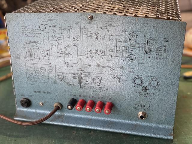 AWA MODEL PA 872 - 20 WATT PA AMPLIFIER - REAR PANEL AWA MODEL PA 872 - 20 WATT PA AMPLIFIER - REAR PANEL