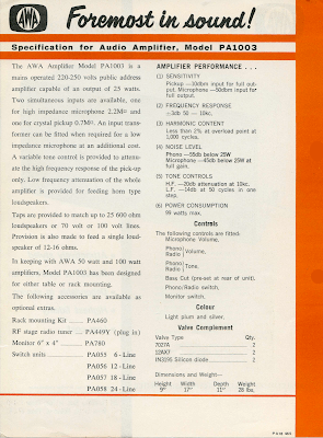 AWA PA1003 ADVERTISEMENT