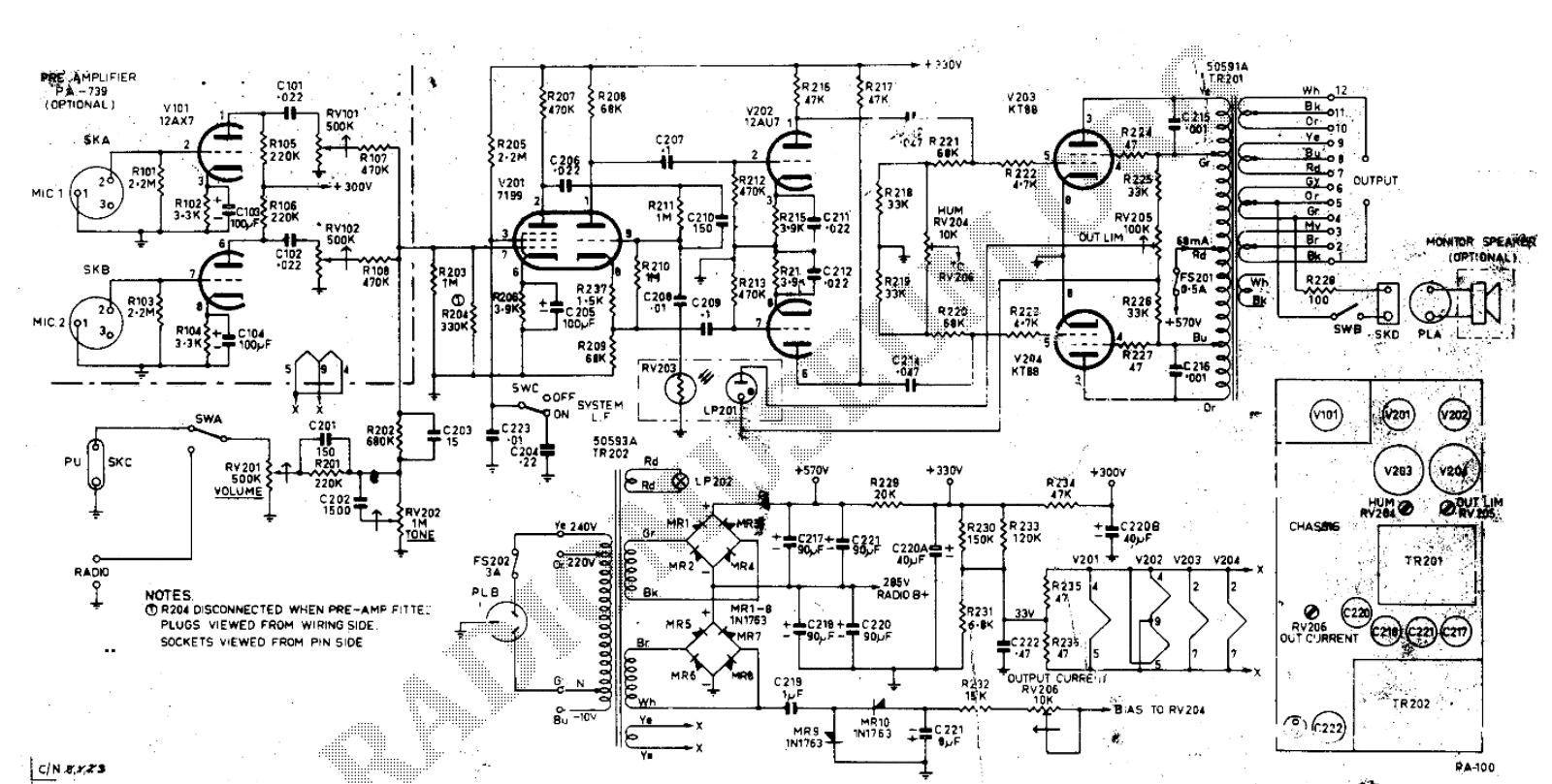 AWA PA100B 100W 2 x KT88 3c9c8b76540f