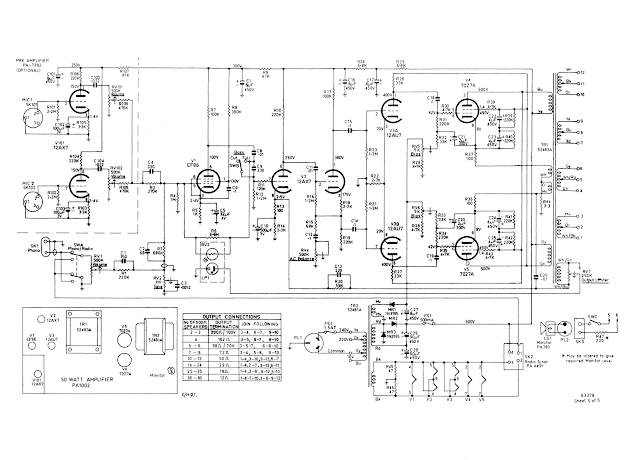 AWA PA1002 VALVE AMPLIFIER SCHEMATIC