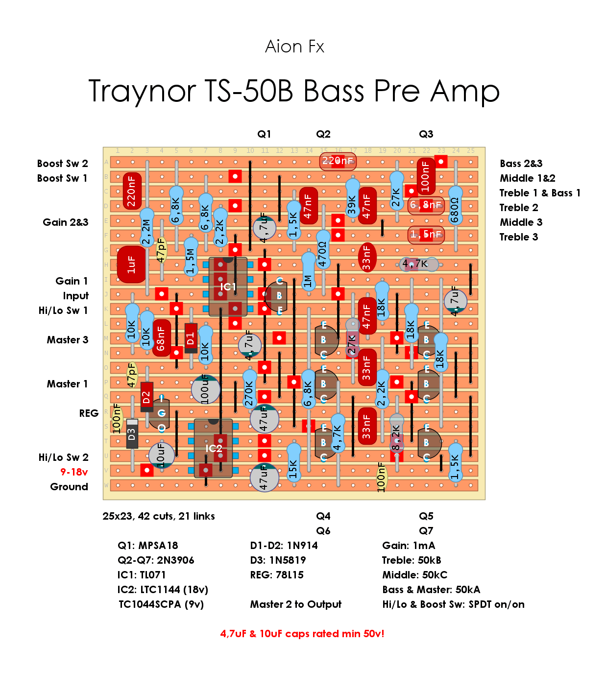 Aion Traynor TS50B Bass Pre Amp ee771e481a13