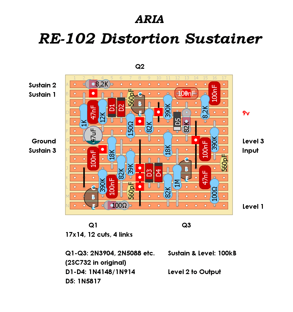 Aria RE102 Distortion Sustainer 58e73783d939