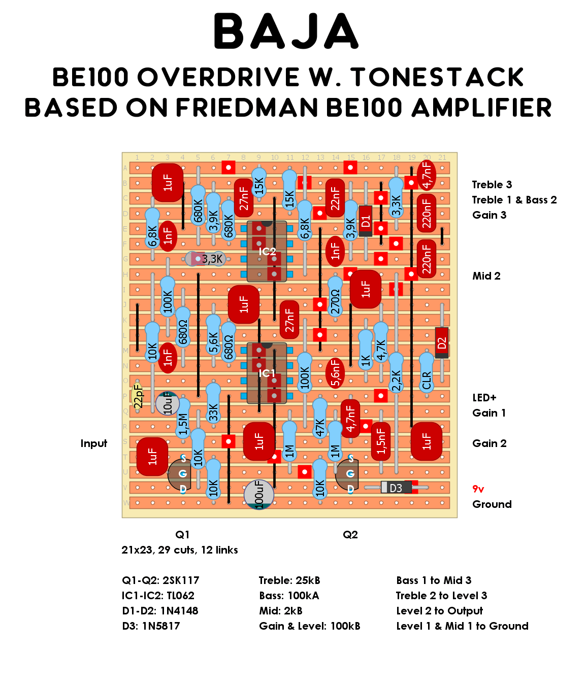 BAJA BE100 Overdrive w tonestack b761faf7326b