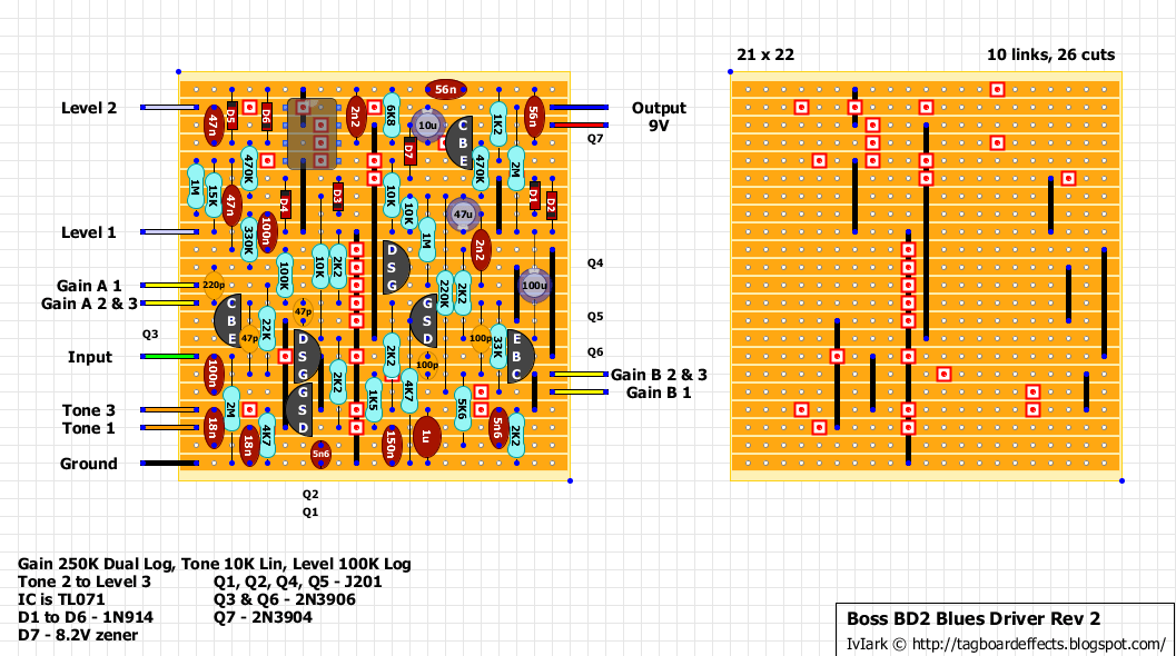 Boss BD2 Blues Driver with zener a8d39f791a25