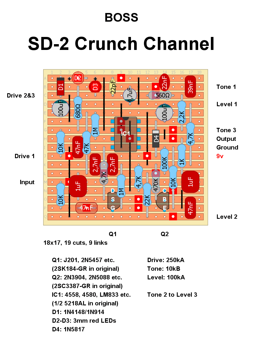 Boss SD2 Crunch Channel 580e33a7fc26