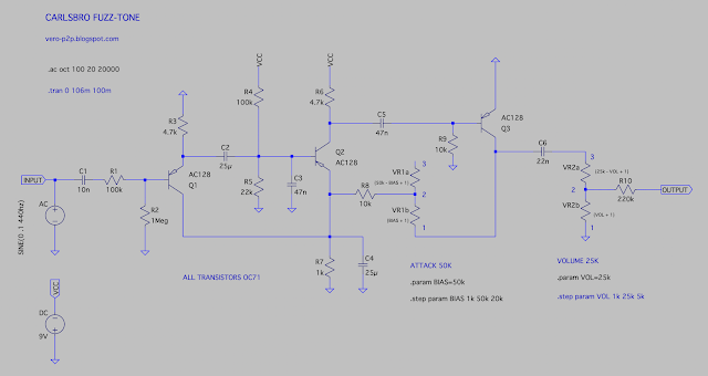 CARLSBRO FUZZ-TONE SCHEMATIC CARLSBRO FUZZ-TONE SCHEMATIC