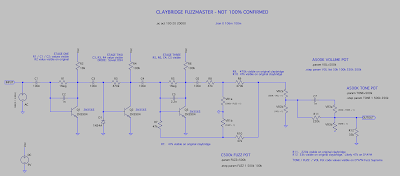 Claybridge fuzzmaster schematic. AKA D*A*M Fuzz supreme Claybridge fuzzmaster schematic