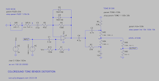 COLORSOUND TONE BENDER DISTORTION - SCHEMATIC COLORSOUND TONE BENDER DISTORTION - SCHEMATIC