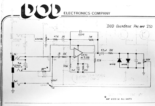 DOD 250 OVERDRIVE PREAMP - SCHEMATIC