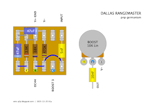 DALLAS RANGEMASTER TREBLE BOOSTER - TAG BOARD LAYOUT DALLAS RANGEMASTER TREBLE BOOSTER - TAG BOARD LAYOUT