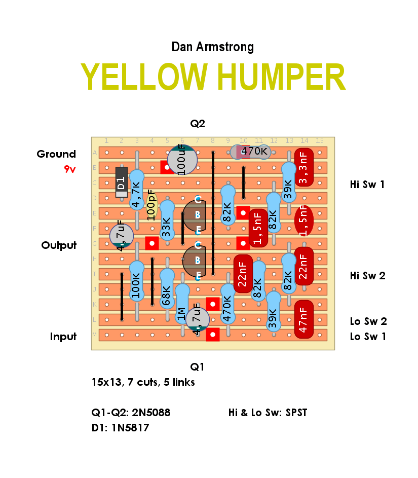 Dan Armstrong Yellow Humper d2abe7d68fa7