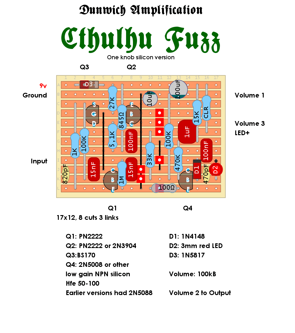 Dunwich Amps Cthulhu Fuzz 1 knob Si b7271c05cb78