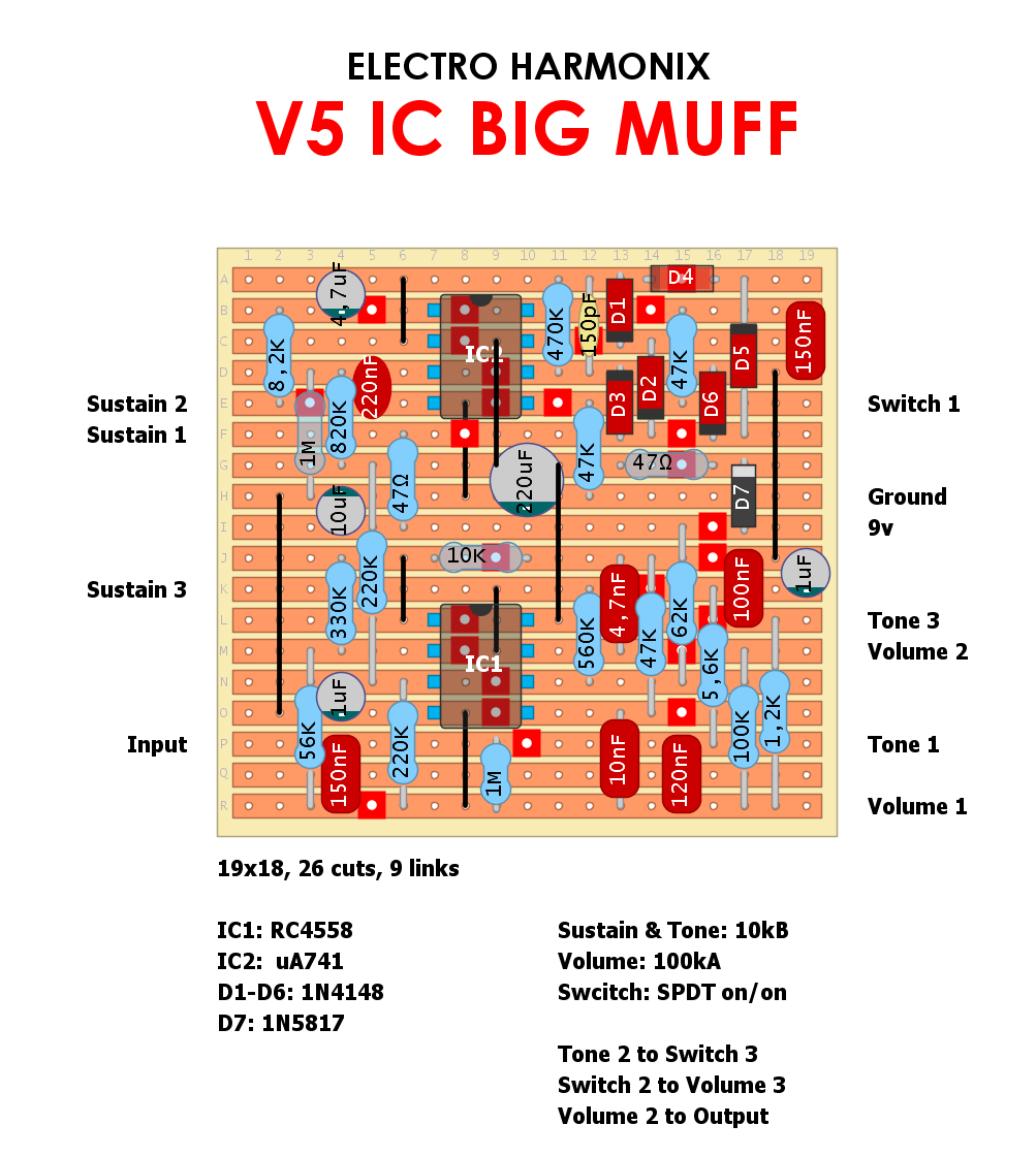 EHX Big Muff V5 Op Amp 1978 c948b2a35360