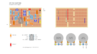 ETI DAN COGGINS THE FUZZTONE - VERO LAYOUT ETI DAN COGGINS THE FUZZTONE - VERO LAYOUT FOR DIY GUITAR FX PEDALS