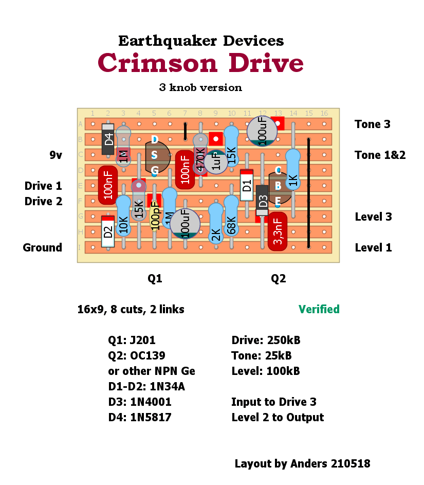 Earhtquaker Devices Crimson Drive 3 Knob 2424e5bcc65a