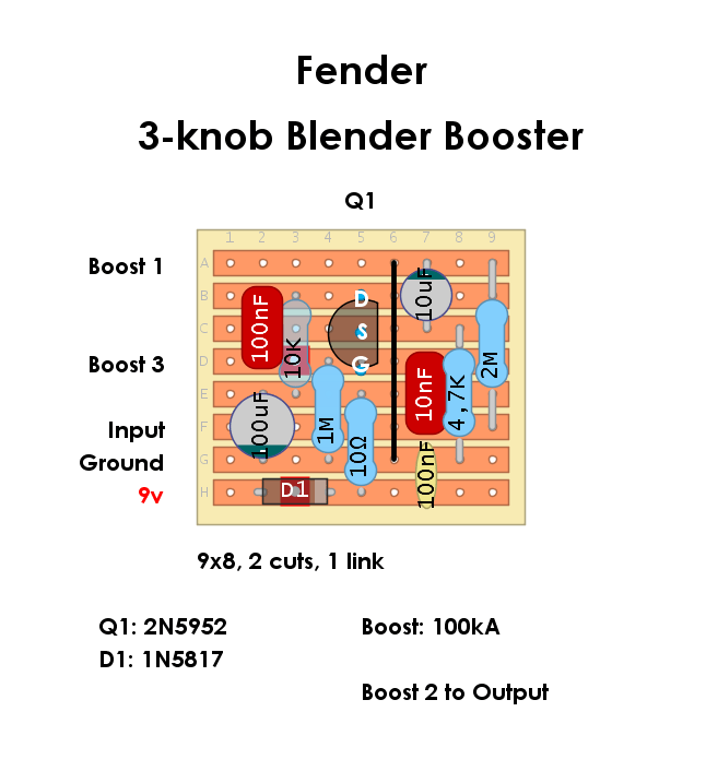 Fender 3 Knob Blender Booster cd94407bb1f4