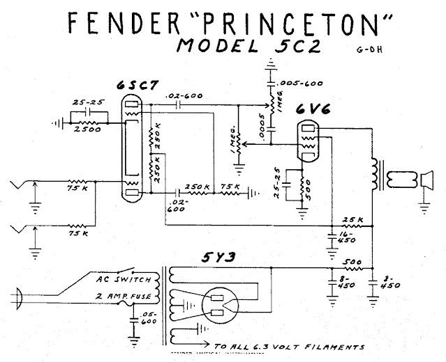 Fender Princeton 5C2 schematic Fender Princeton 5C2 schematic