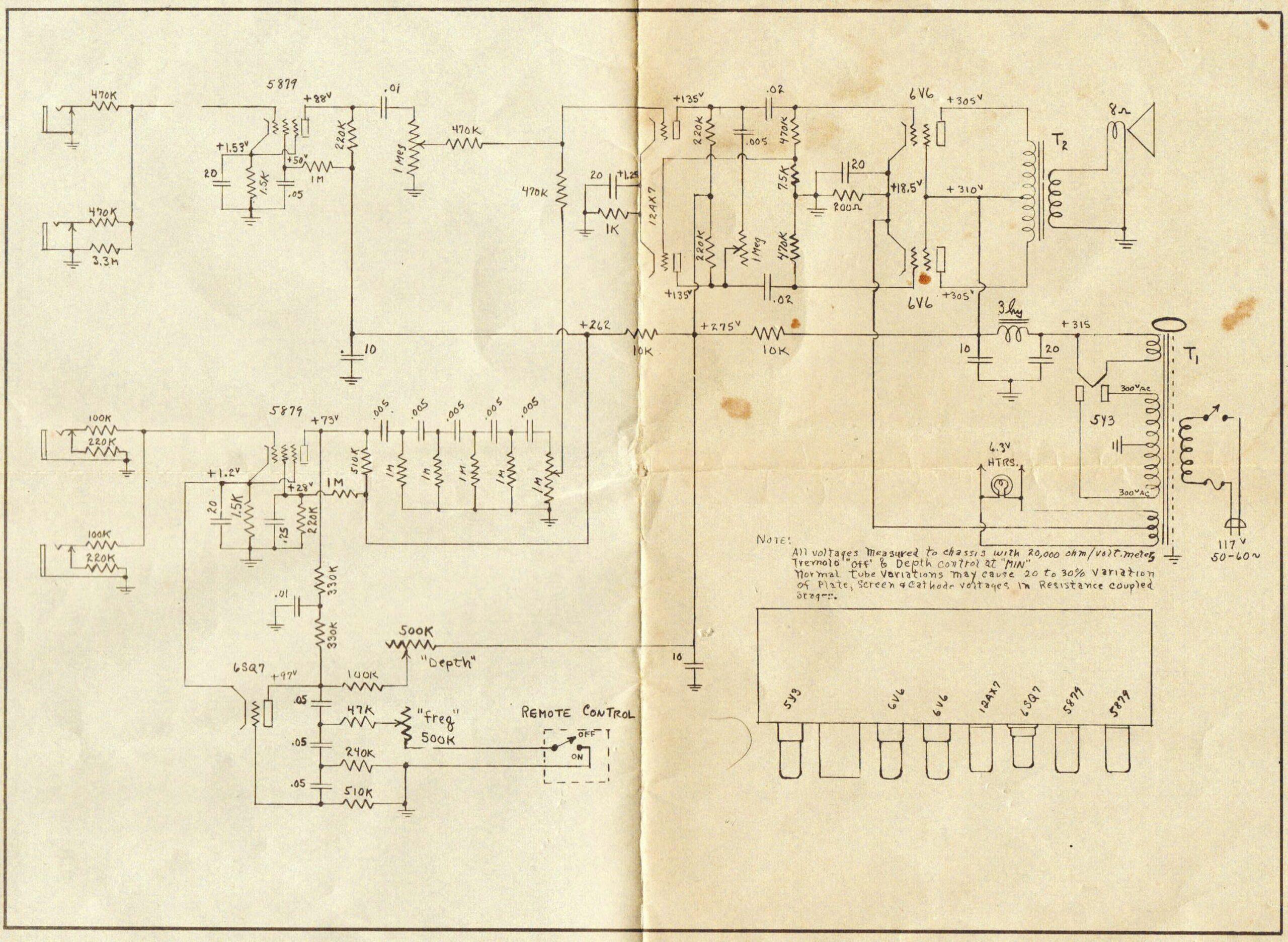 Gibson GA 40 guitar amp schematic 95b7622314f1