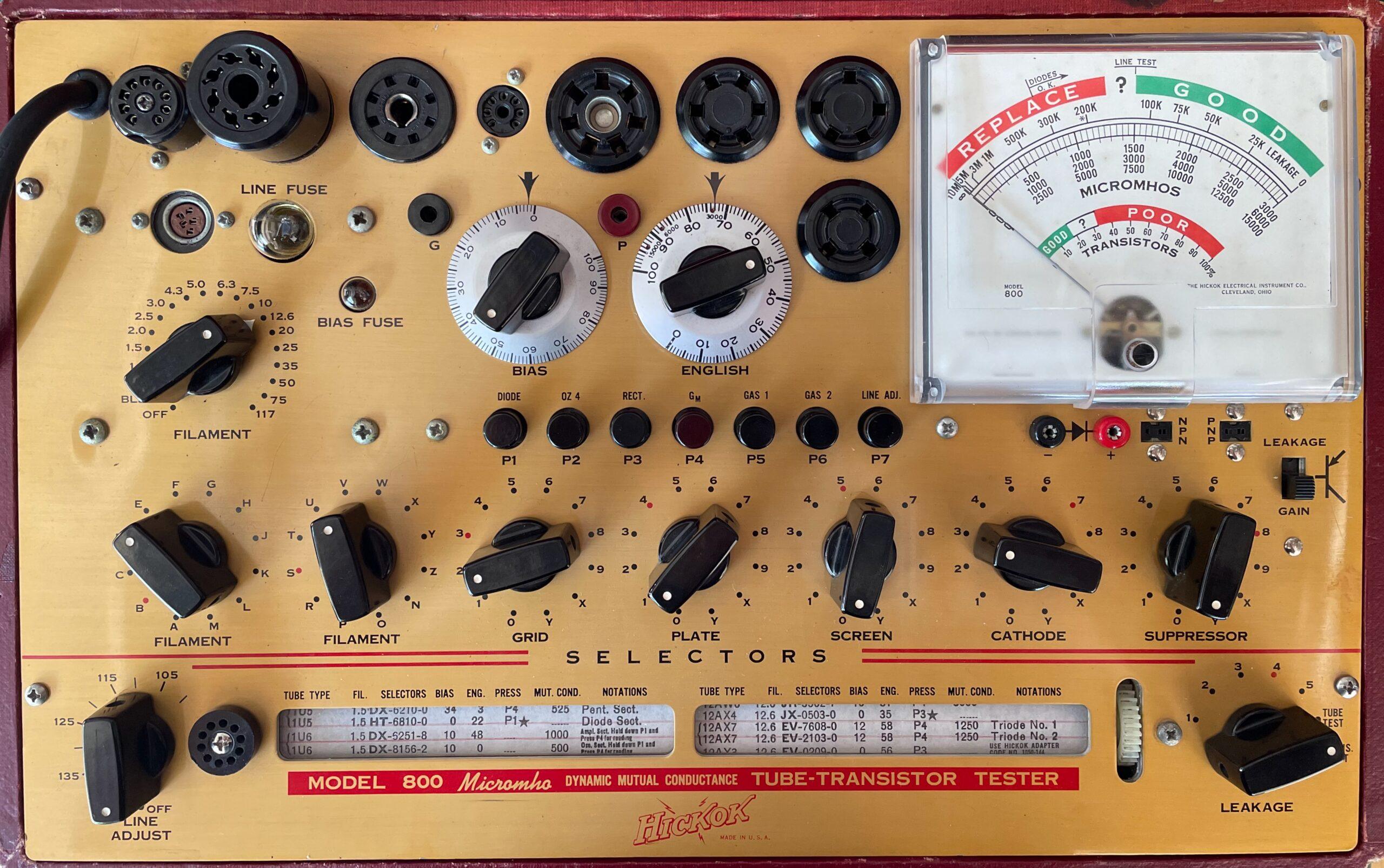 HICKOK Model 800 tube tester 1 714be7393aeb