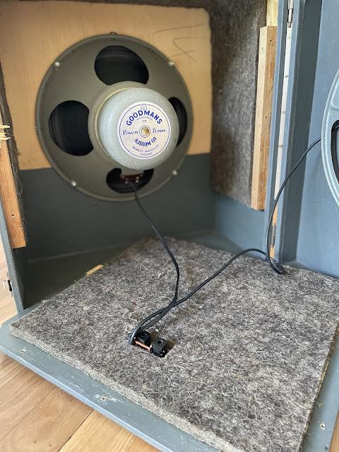 Ampro speaker cabinet, Goodmans Audiom 60 speaker