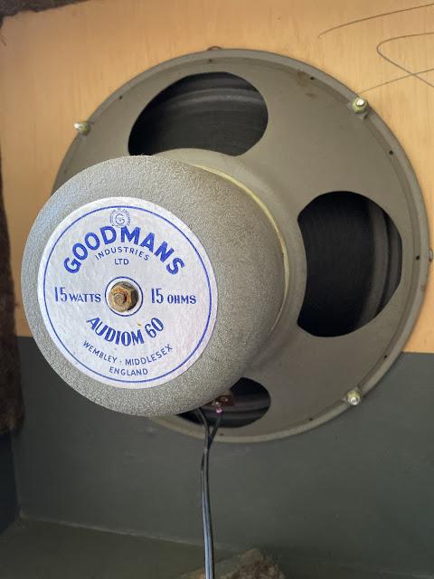 Ampro speaker cabinet, Goodmans Audiom 60 speaker