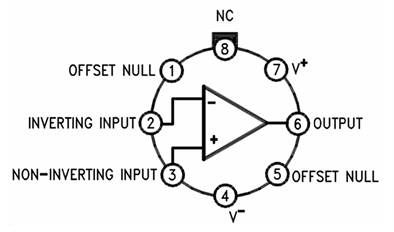 LM741 TIN CAN PINOUT