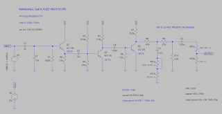 MARSHALL SUPA FUZZ PROTOTYPE - SCHEMATIC MARSHALL SUPA FUZZ PROTOTYPE - SCHEMATIC