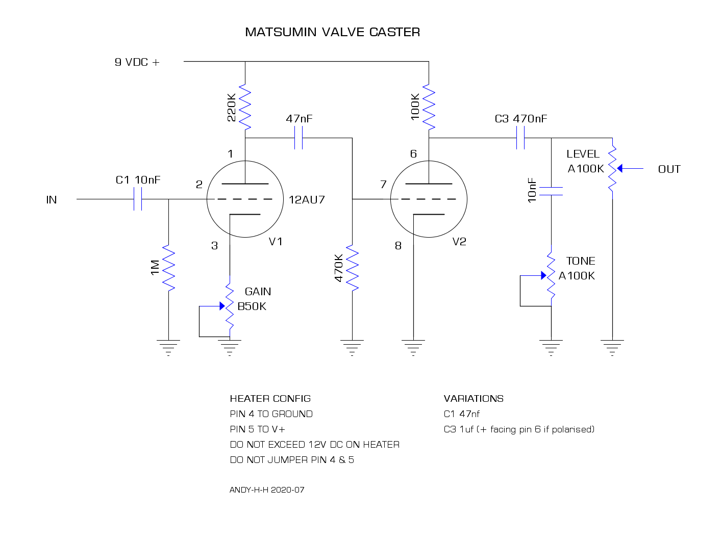 Matsumin valve caster schematic Matsumin valve caster schematic