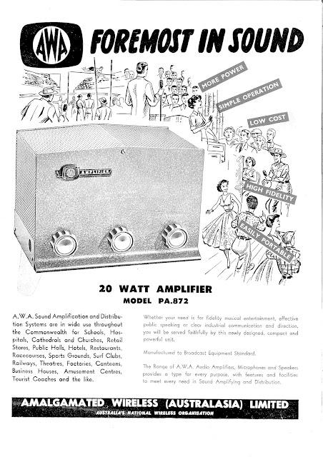 AWA PA872 advertising