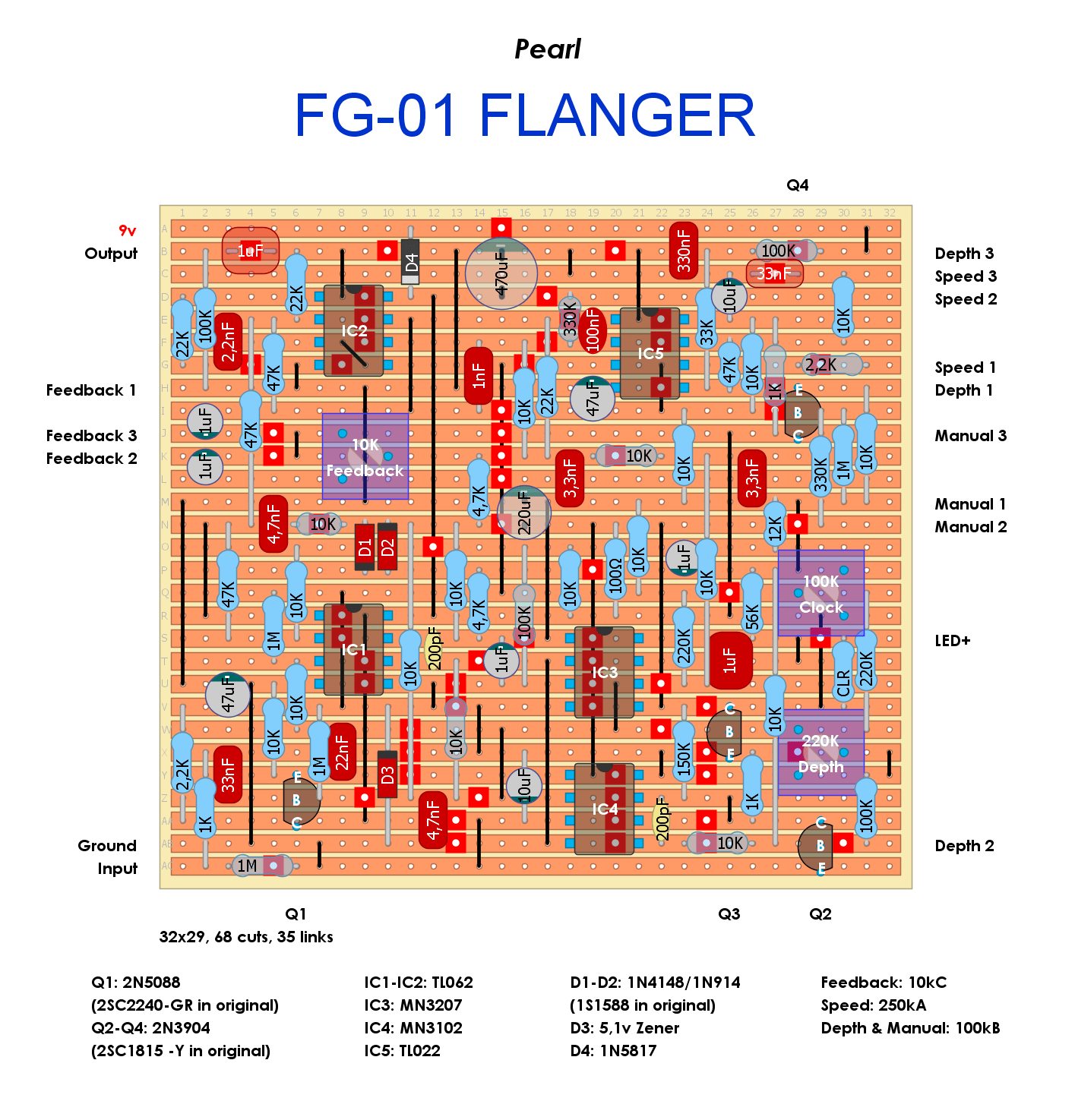 Pearl FG01 Flanger 4224384dee29