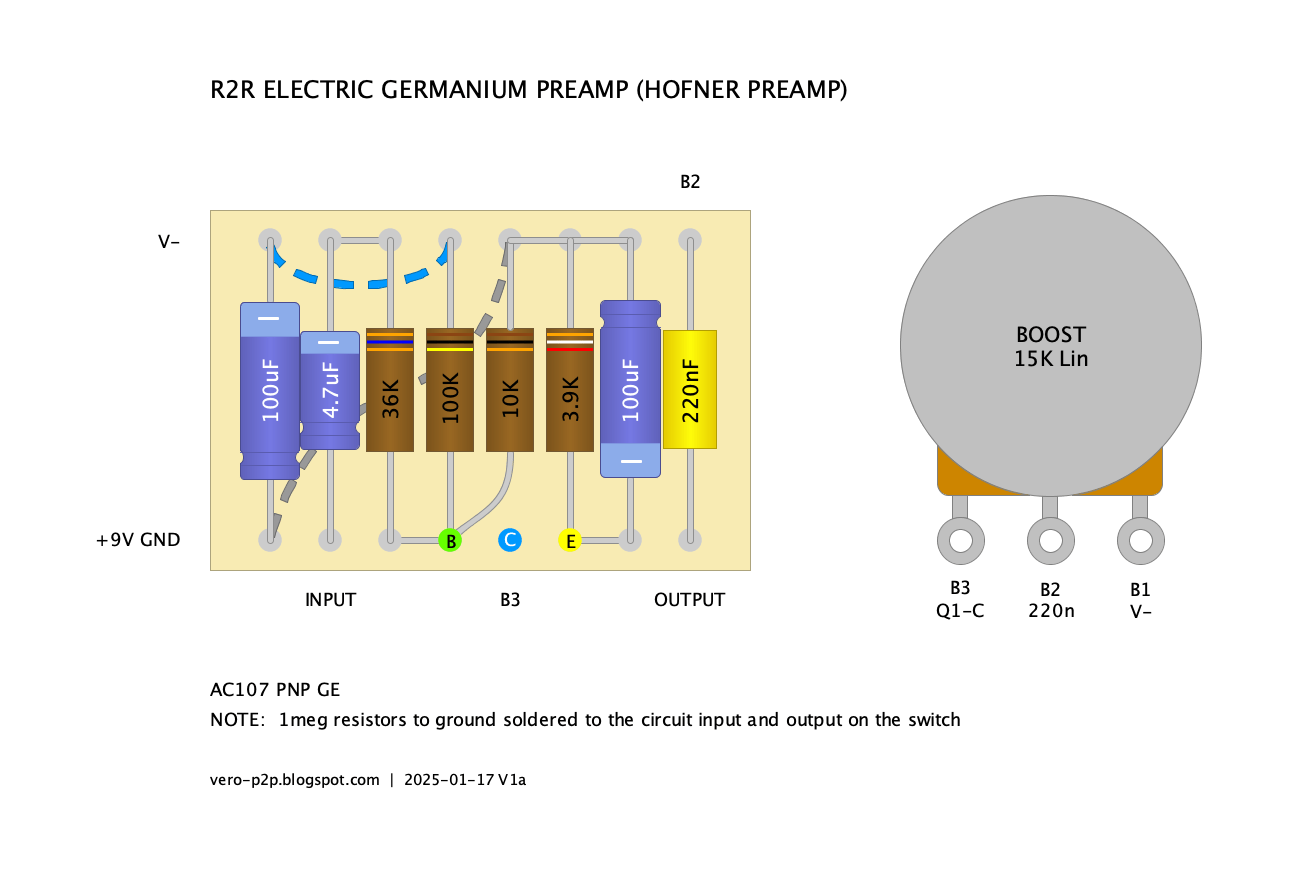R2R electric germanium preamp layout v1a 7a010453327e