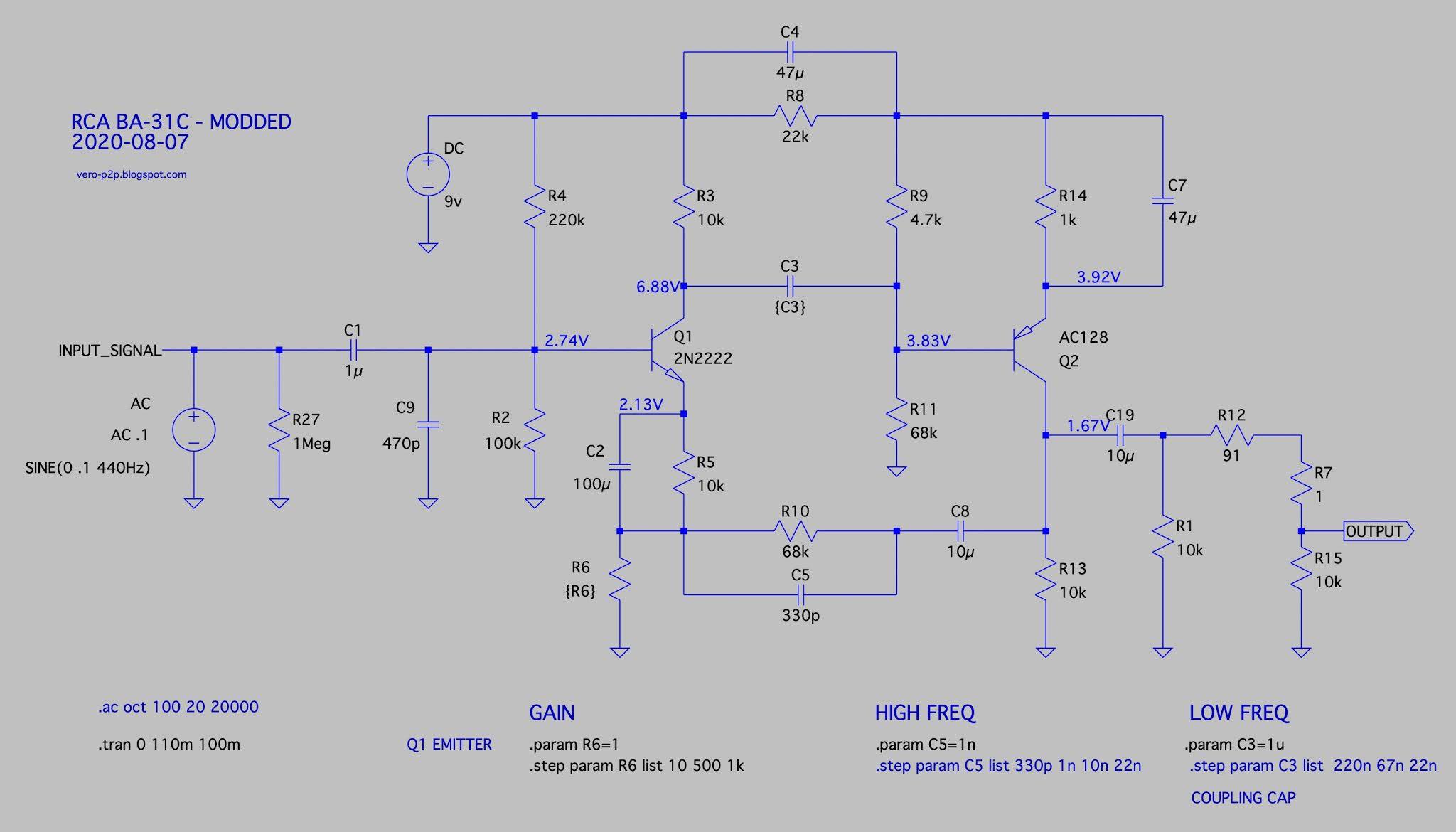 RCA BA-31C modded preamp schematic RCA BA-31C modded preamp schematic