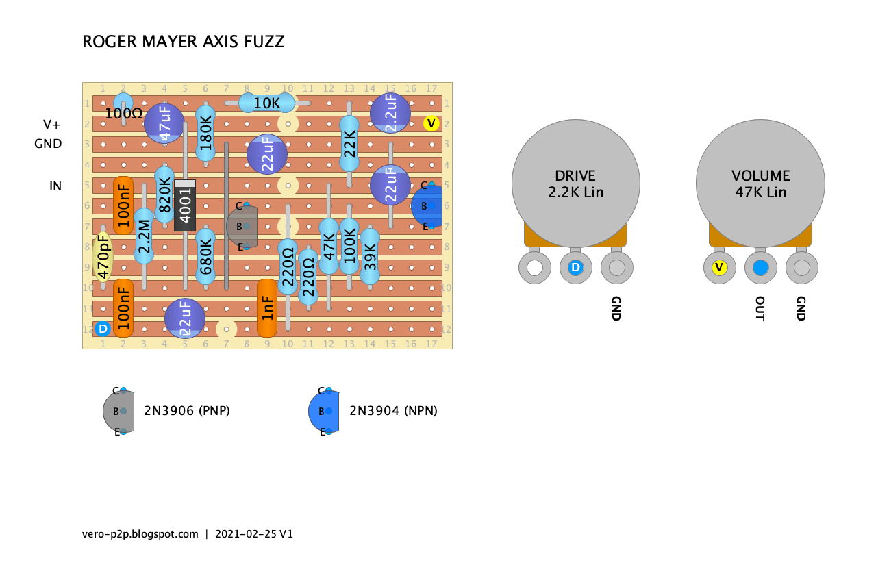 ROGER MAYER Axis Fuzz vero layout 81f2f7e54817