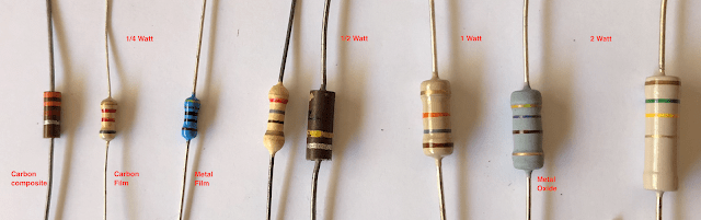 photo of different resistor types photo of different resistor types