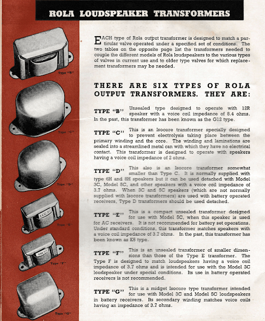 rola transformers 1948 catalog rola transformers 1948 catalog