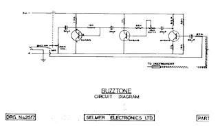 SELMER BUZZTONE - ORIGINAL SCHEMATIC SELMER BUZZTONE - ORIGINAL SCHEMATIC