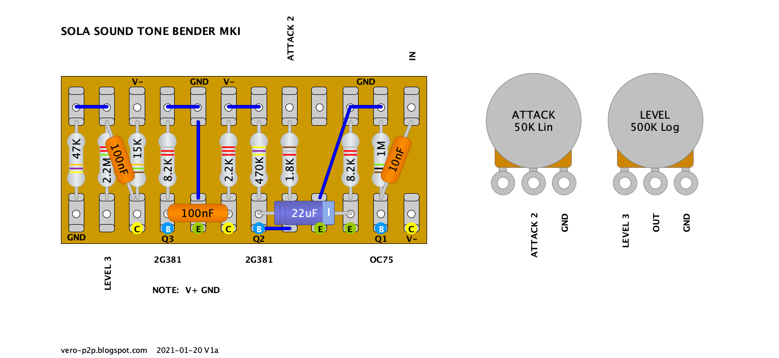 SOLA SOUND Tone Bender MKI tag board layout v1a 63262d866a80