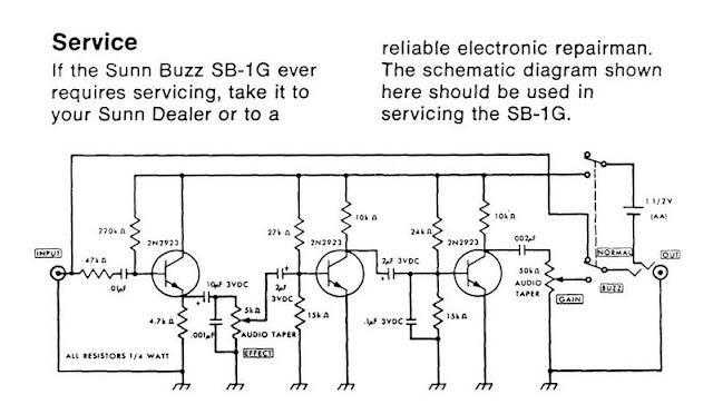ORIGINAL SUNN BUZZ SCHEMATIC ORIGINAL SUNN BUZZ SCHEMATIC