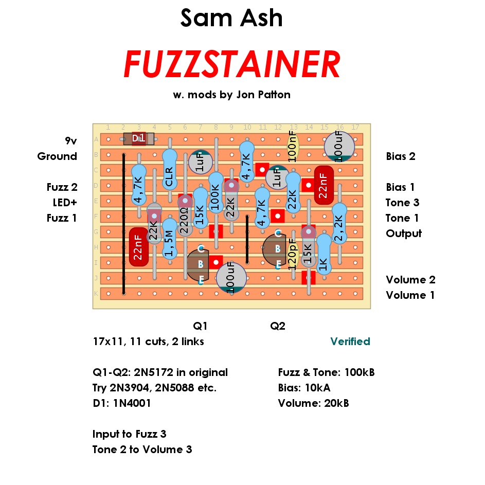 Sam Ash Fuzzstainer w mods 0c2b19555b36