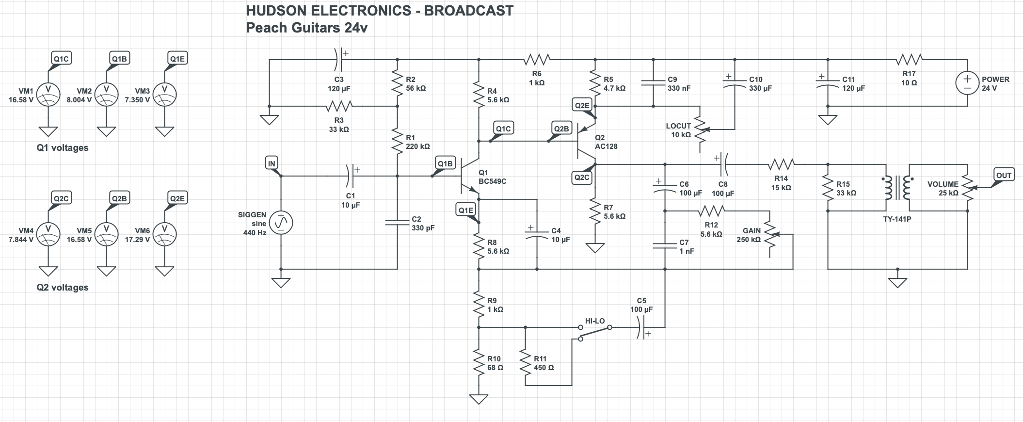 HUDSON ELECTRONICS BROADCAST SCHEMATIC HUDSON ELECTRONICS BROADCAST SCHEMATIC