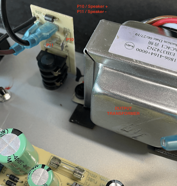 Vox AC4 circuit board speaker connection
