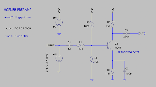 Hofner preamp schematic Hofner preamp schematic