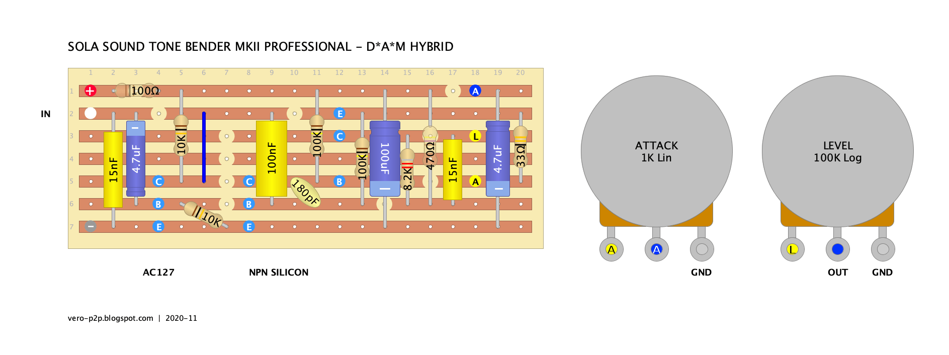 Sola Sound MKII hybrid vero layout a9e80a9e97a3